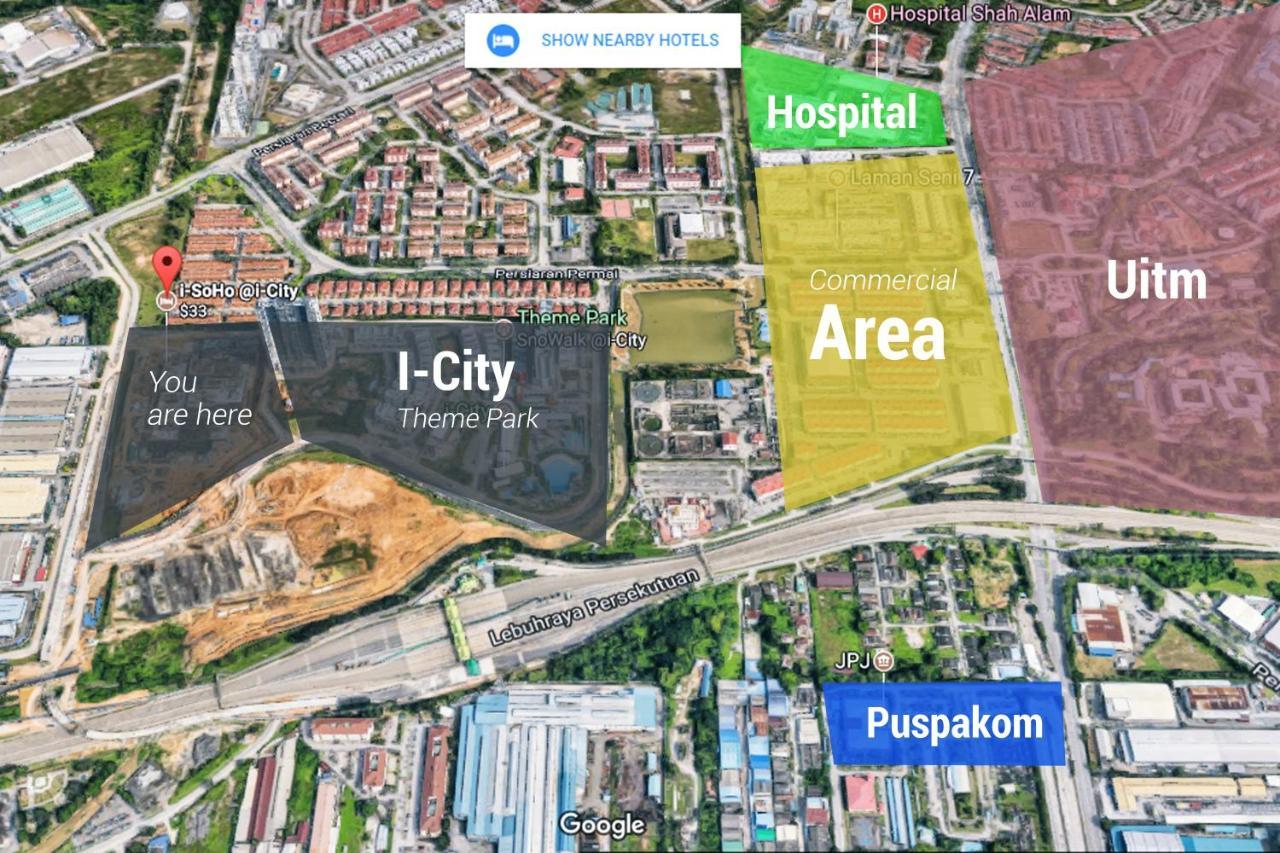 I-City Homestay - Shah Alam, Hospital Shah Alam, Uitm, Central Mall Sogo, Seksyen 7 Екстер'єр фото